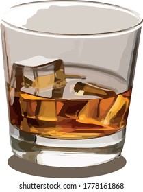 Whiskey and on the rock