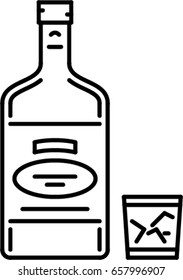 whiskey outline icon