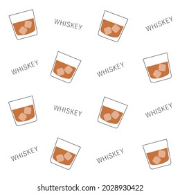 Vidrio patrón de Whiskey. Ilustración del vector