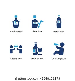Whiskey, Rum, Bottle, Cheers, Alcohol, Drinking icon