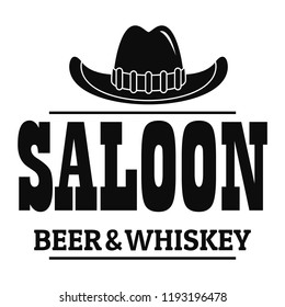 Whiskey saloon logo. Simple illustration of whiskey saloon vector logo for web design isolated on white background