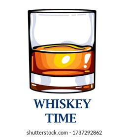Arte vectorial de ilustración de tiempo de Whiskey