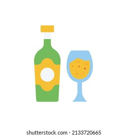 Whiskey Vector Flat Icon Design Illustration. St Patrick's Day Symbol auf weißem Hintergrund EPS10-Datei
