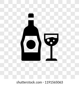 Whiskey vector icon isolated on transparent background, Whiskey transparency logo concept