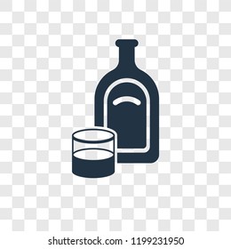 Whiskey vector icon isolated on transparent background, Whiskey transparency logo concept