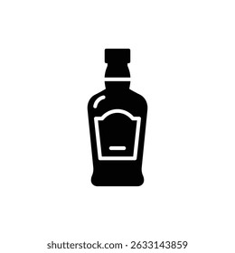 Garrafa de Whisky com Design de Base Curvilínea