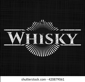 Whisky chalkboard emblem