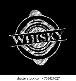 Whisky with chalkboard texture