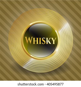 Whisky gold shiny emblem