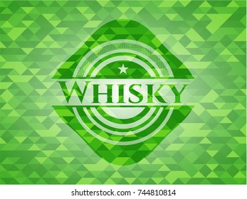 Whisky green mosaic emblem