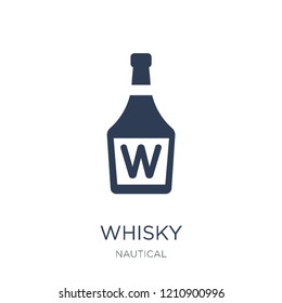 Whisky icon. Trendy flat vector Whisky icon on white background from Nautical collection, vector illustration can be use for web and mobile, eps10