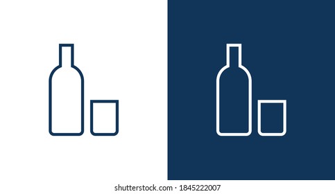 Whisky outline icon for web and mobile