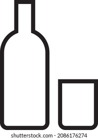 Whisky outline icon for web and mobile