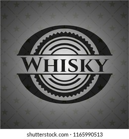 Whisky realistic black emblem
