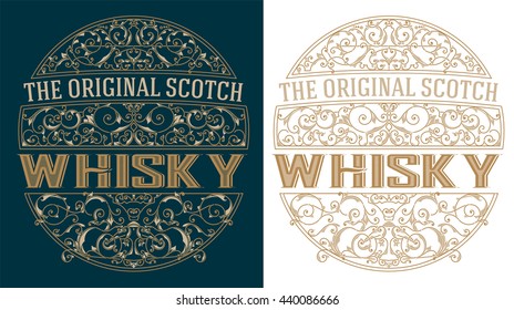 Whisky retro label