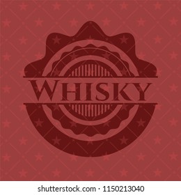Whisky retro style red emblem