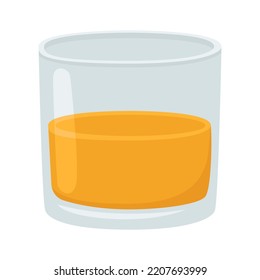 Whisky Sign Emoji Icon Illustration. Glass Vector Symbol Emoticon Design Clip Art Sign Comic Style.