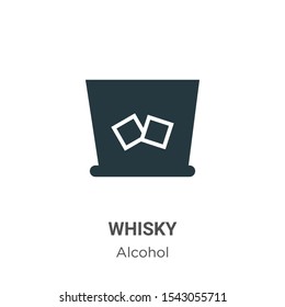 Whisky vector icon on white background. Flat vector whisky icon symbol sign from modern alcohol collection for mobile concept and web apps design.