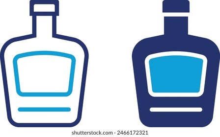 Conjunto de iconos de Vector de whisky. Colorido conjunto de iconos de vino, cerveza, champán, whisky, cóctel. Conjunto de iconos de negocios de alta calidad de bebidas.