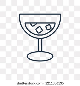 Whisky vector outline icon isolated on transparent background, high quality linear Whisky transparency concept can be used web and mobile