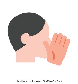 Whisper Flat Icon Design For Personal nad Commercial Use