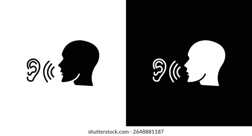 Whisper icon of a flat style vector