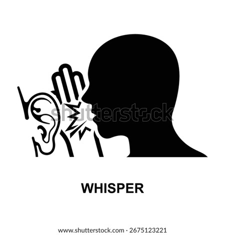 Whisper icon isolated on background vector illustration.Non AI generate
