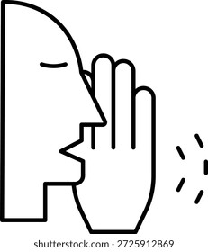 Diseño de icono de línea de Vector Whisper
