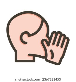 Whisper Vector Thick Line Filled Colors Icon For Personal And Commercial Use.
