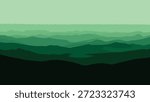Whispering Horizons with Layers of Emerald Mountains Fading into Mist, Where Light and Shadow Drift Across Endless, Tranquil Valleys