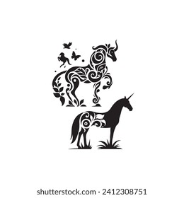 Whispering tales of the wild: Animals silhouette, a visual journey into the heart of nature - animals silhouette wildlife Silhouette - animals vector
