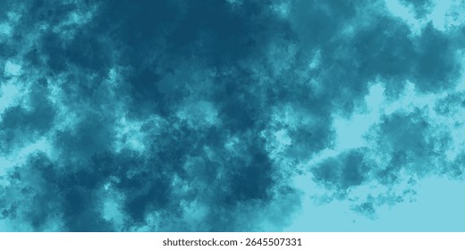 Sussurros de Vapor Colorido de Azul Escuro Fluindo em Harmonia Abstrata sobre Azul Claro

