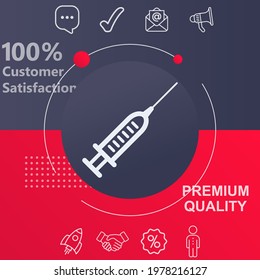 Whiste icon. Customize your design with a navy and red colored background template