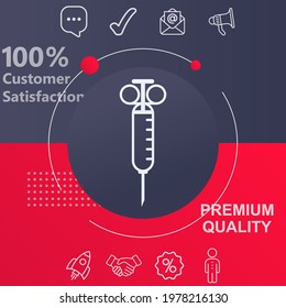 Whiste icon. Customize your design with a navy and red colored background template