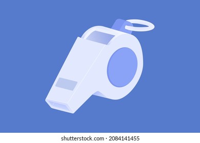 Whistle 3d icon. Isometric set of whistle vector icon