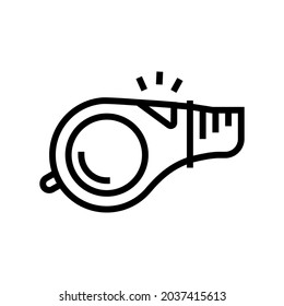 whistle accessory line icon vector. whistle accessory sign. isolated contour symbol black illustration