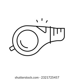 whistle accessory line icon vector. whistle accessory sign. isolated contour symbol black illustration