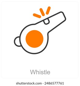 Whistle and alert icon concept