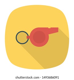 whistle for attention flat icon