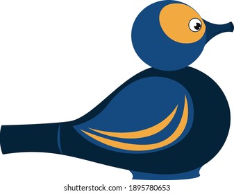 Whistle bird ,illustration, vector on white background