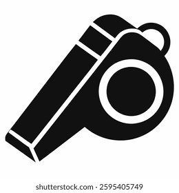 Whistle black icon vector on white background.