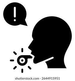 Whistle Blower Icon Element for Design
