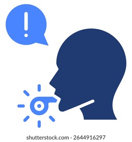 Whistle Blower Icon Element for Design