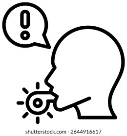 Whistle Blower Icon Element for Design