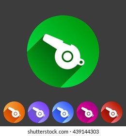 whistle blower sport football app icon flat web sign symbol logo label