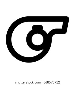 Whistle Bold Line Vector Icon
