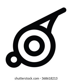 Whistle Bold Line Vector Icon