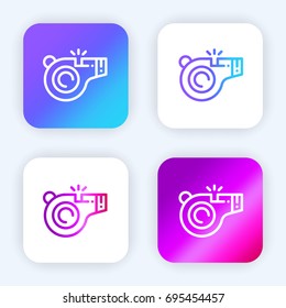 Whistle bright purple and blue gradient app icon
