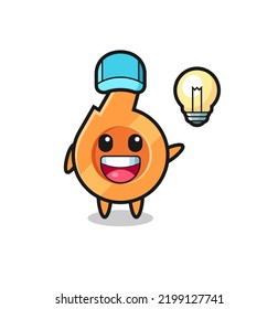 whistle character cartoon getting the idea , cute design