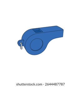 Whistle. Color illustration in stylized style. Vector graphics.